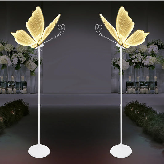 2PCS 48W Romantic Butterfly Floor Lamp, LED Light, Creative Butterflies Decoration Lights
