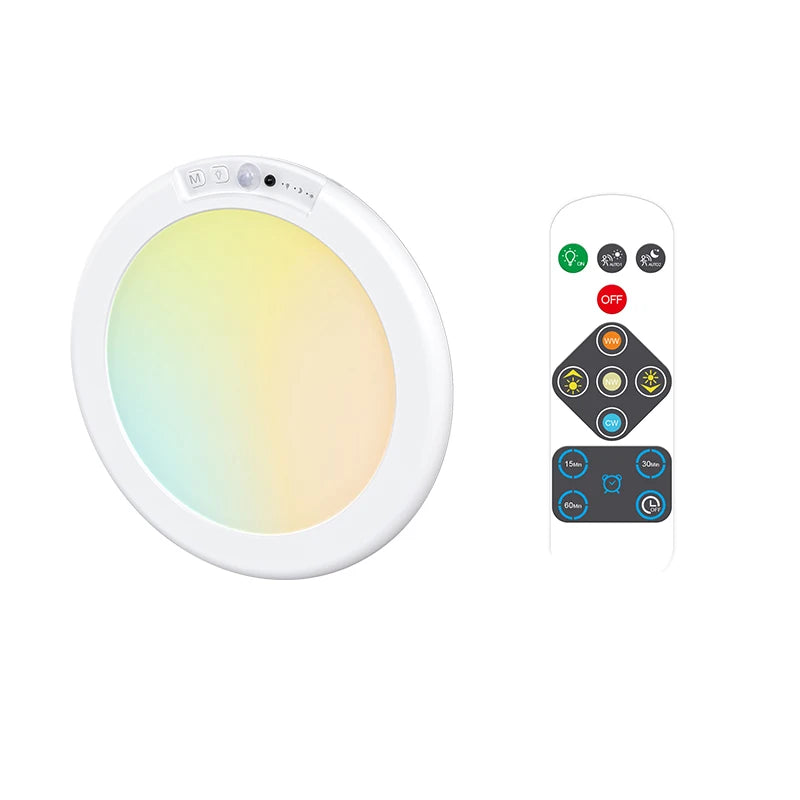 Motion Sensor Magnetic LED Ceiling Light Type C Rechargeable Wireless Wall Lamp With Remote Night Light For Hallway Bedroom Stairs Closet