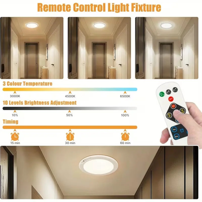 Motion Sensor Magnetic LED Ceiling Light Type C Rechargeable Wireless Wall Lamp With Remote Night Light For Hallway Bedroom Stairs Closet
