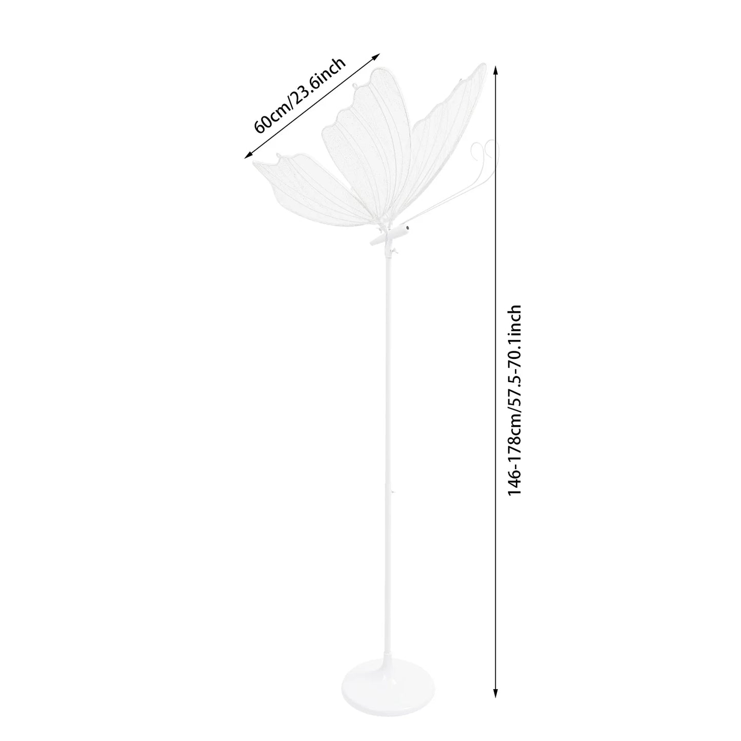 2PCS 48W Romantic Butterfly Floor Lamp, LED Light, Creative Butterflies Decoration Lights