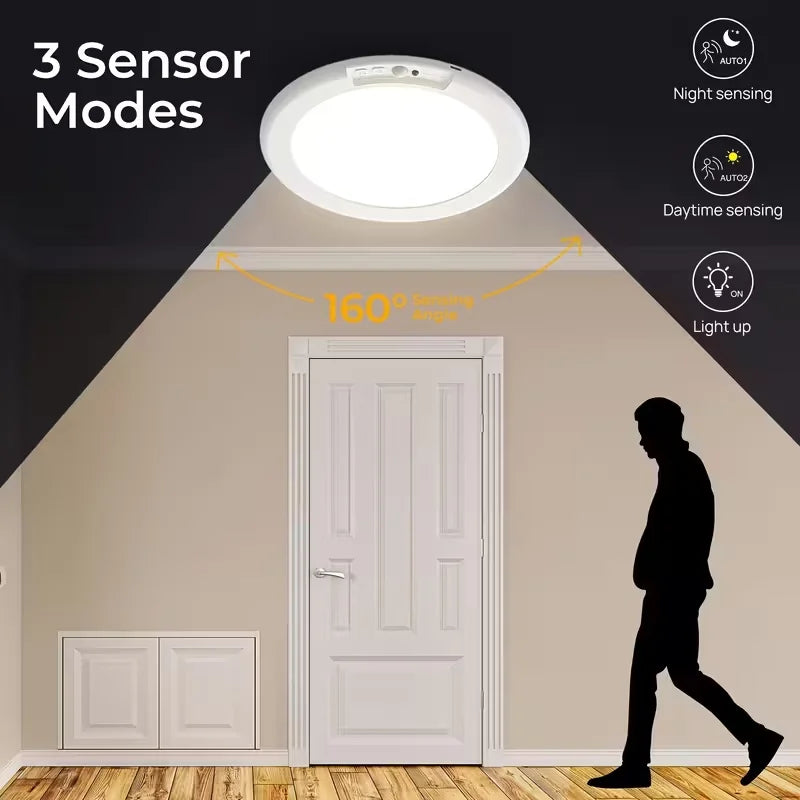 Motion Sensor Magnetic LED Ceiling Light Type C Rechargeable Wireless Wall Lamp With Remote Night Light For Hallway Bedroom Stairs Closet